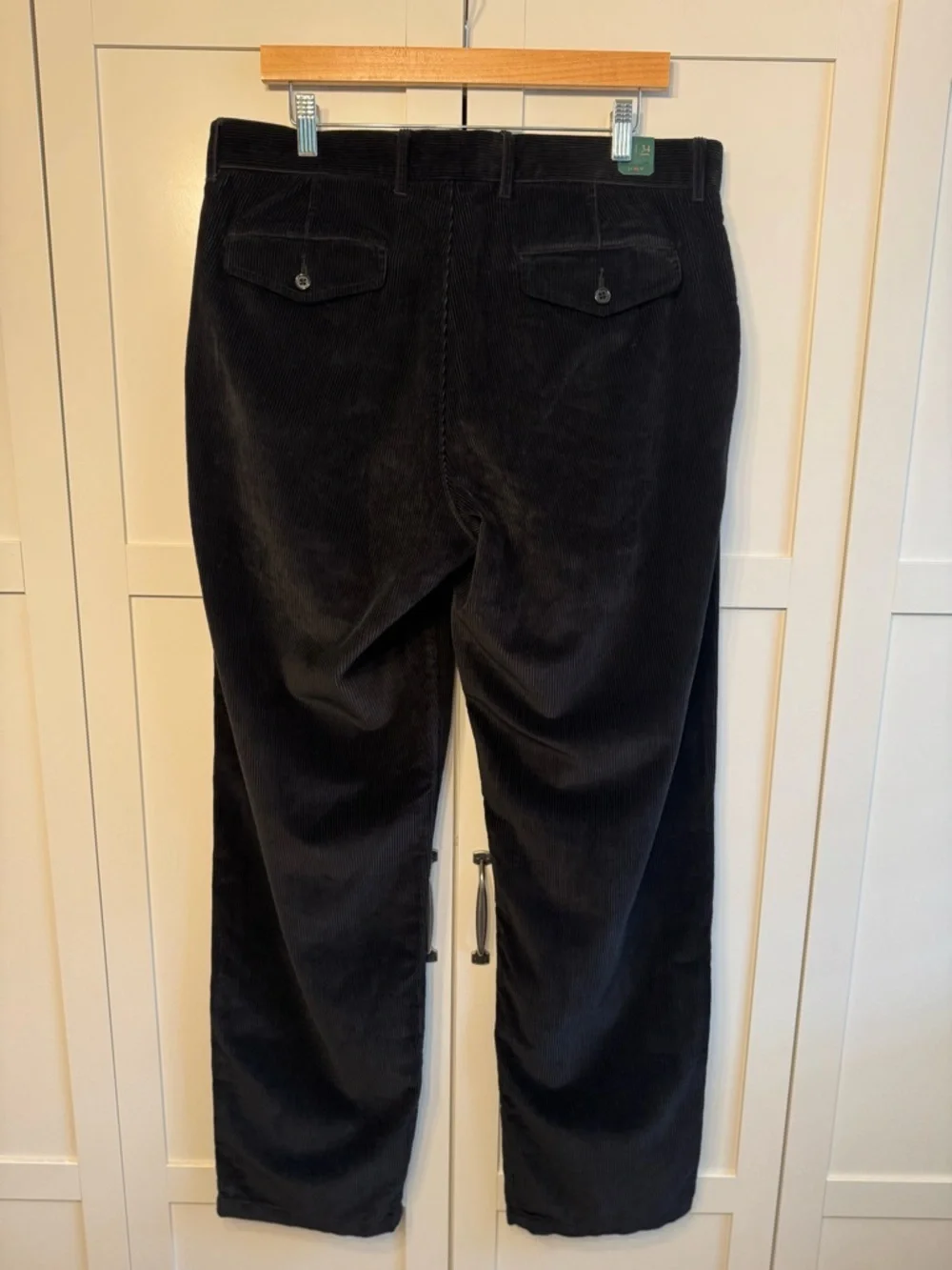 J.Crew Classic-Fit 10-Wale Corduroy Trouser in Black Size 34x34